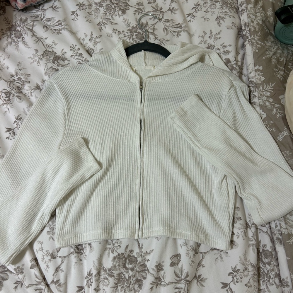 white zip up
